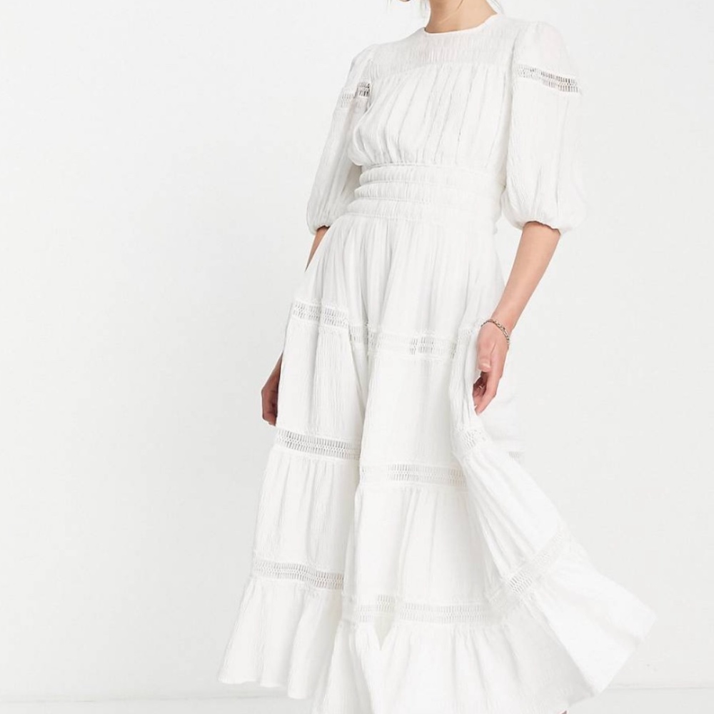 ASOS WHITE MAXI LACE DRESS